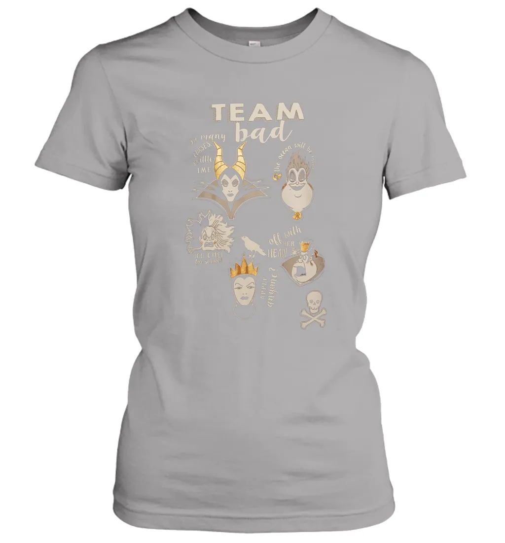 Disney Villains Night Team Bad FUnny Halloween Maleficent Witch Costume Women's T-Shirt