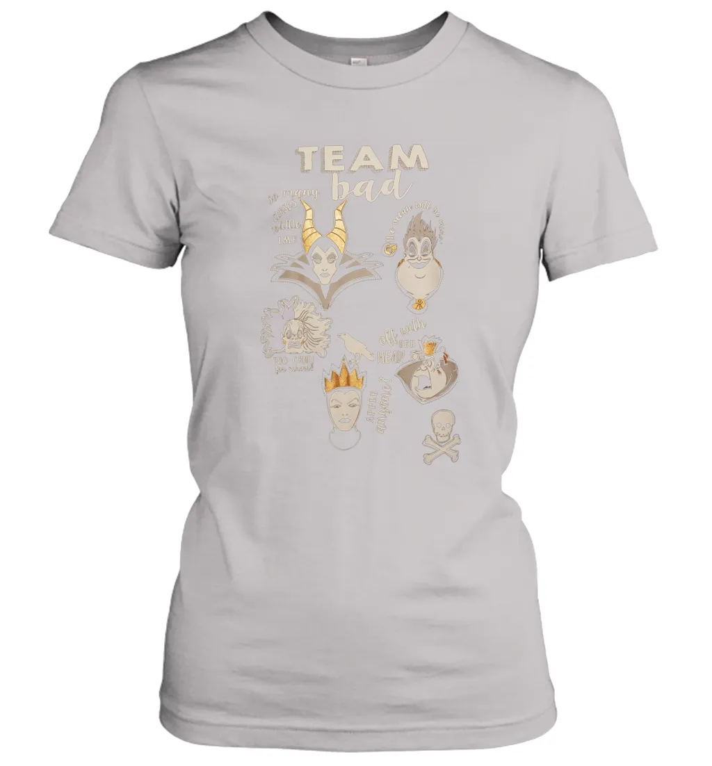 Disney Villains Night Team Bad FUnny Halloween Maleficent Witch Costume Women's T-Shirt