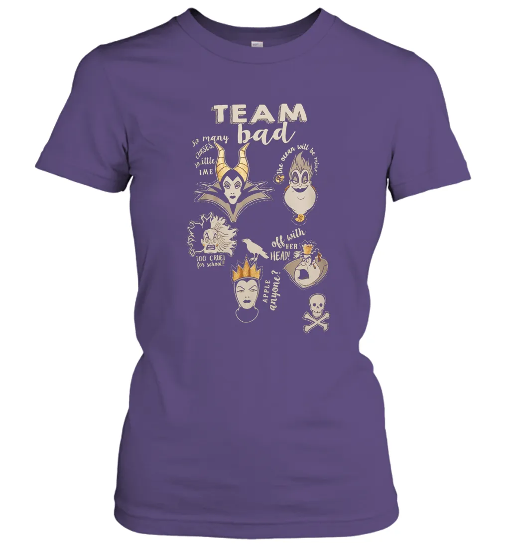 Disney Villains Night Team Bad FUnny Halloween Maleficent Witch Costume Women's T-Shirt