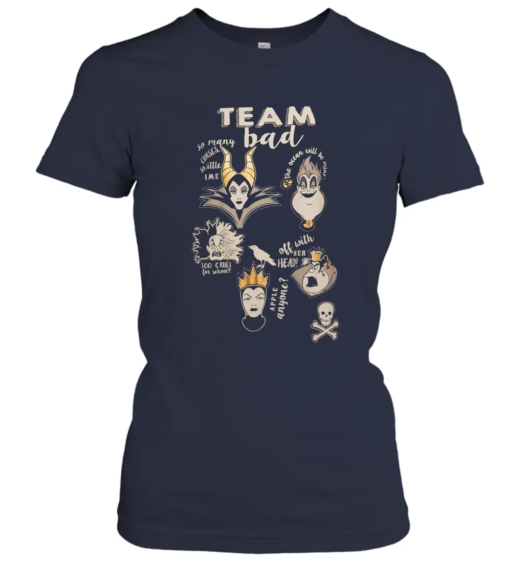 Disney Villains Night Team Bad FUnny Halloween Maleficent Witch Costume Women's T-Shirt