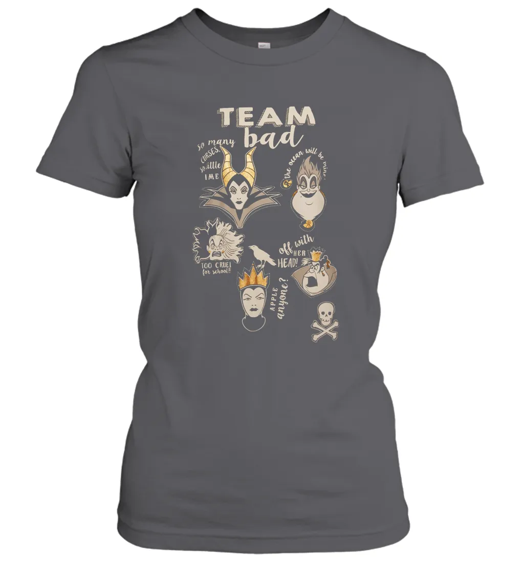 Disney Villains Night Team Bad FUnny Halloween Maleficent Witch Costume Women's T-Shirt
