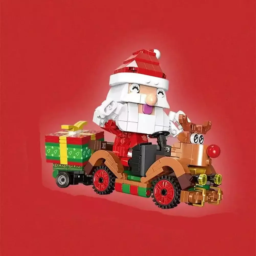 MOC  Compatible  1455 Pcs City Christmas House House Building Blocks Friends Music Box Castle Train Santa Claus Tree Bricks toys Kids